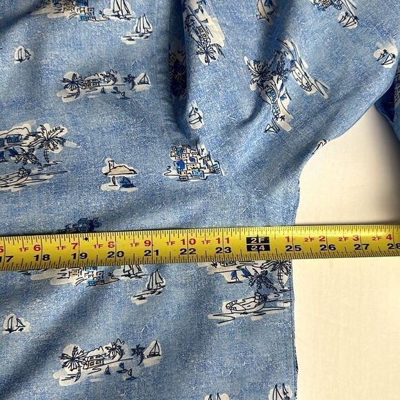 Mirto Spain Button Down Shirt Blue Cotton Nautical Print Size Men’s XXL NWOT - Picture 15 of 15
